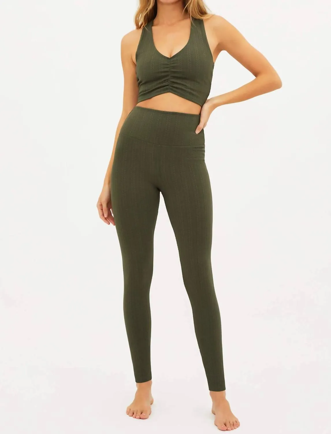 Piper Legging In Olive Cable