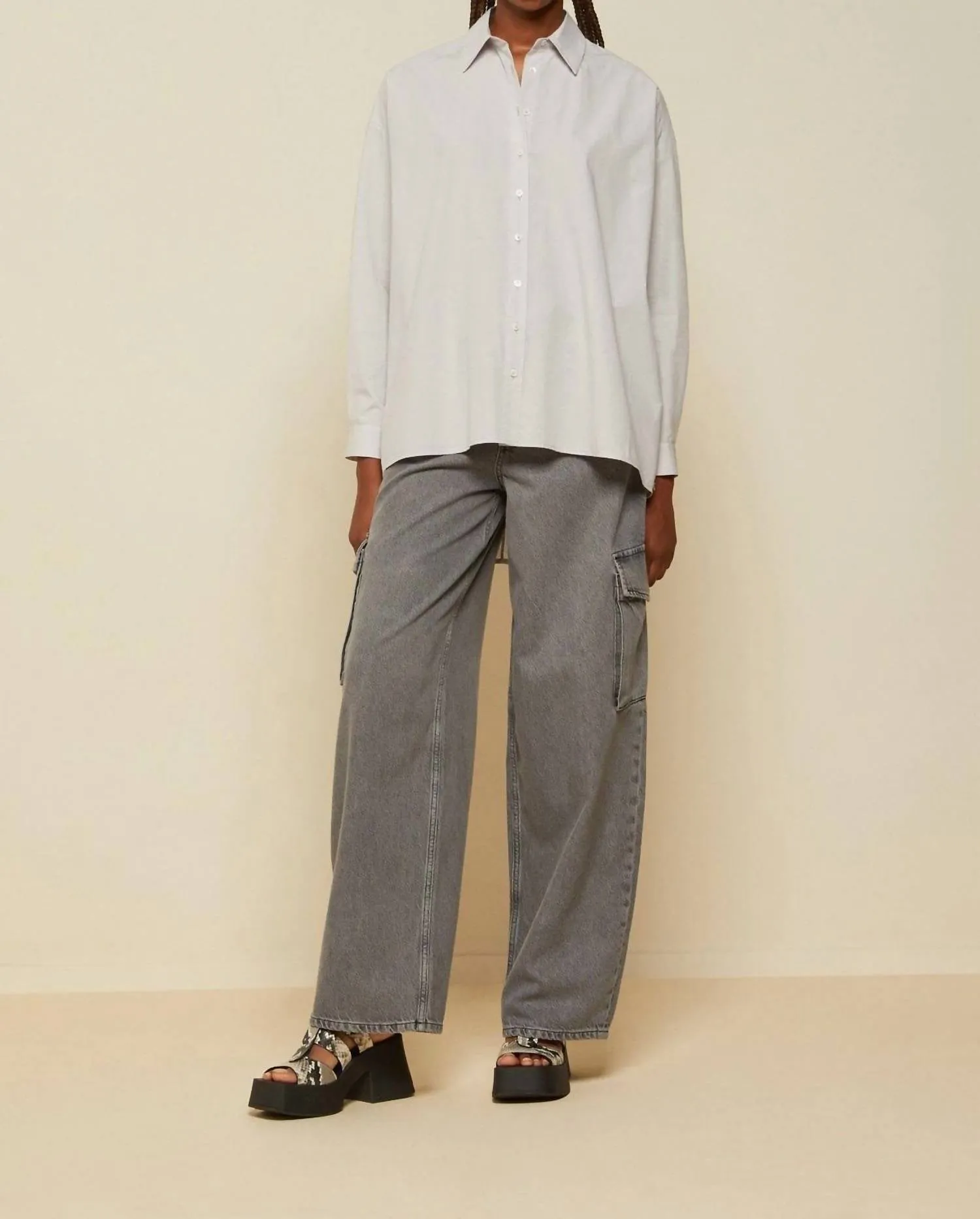 Poplin Shirt In Ostrica