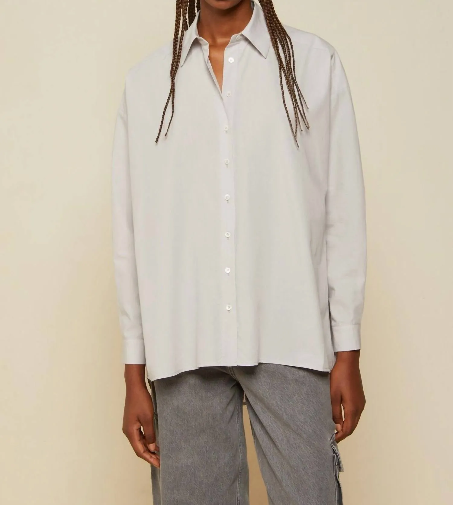 Poplin Shirt In Ostrica