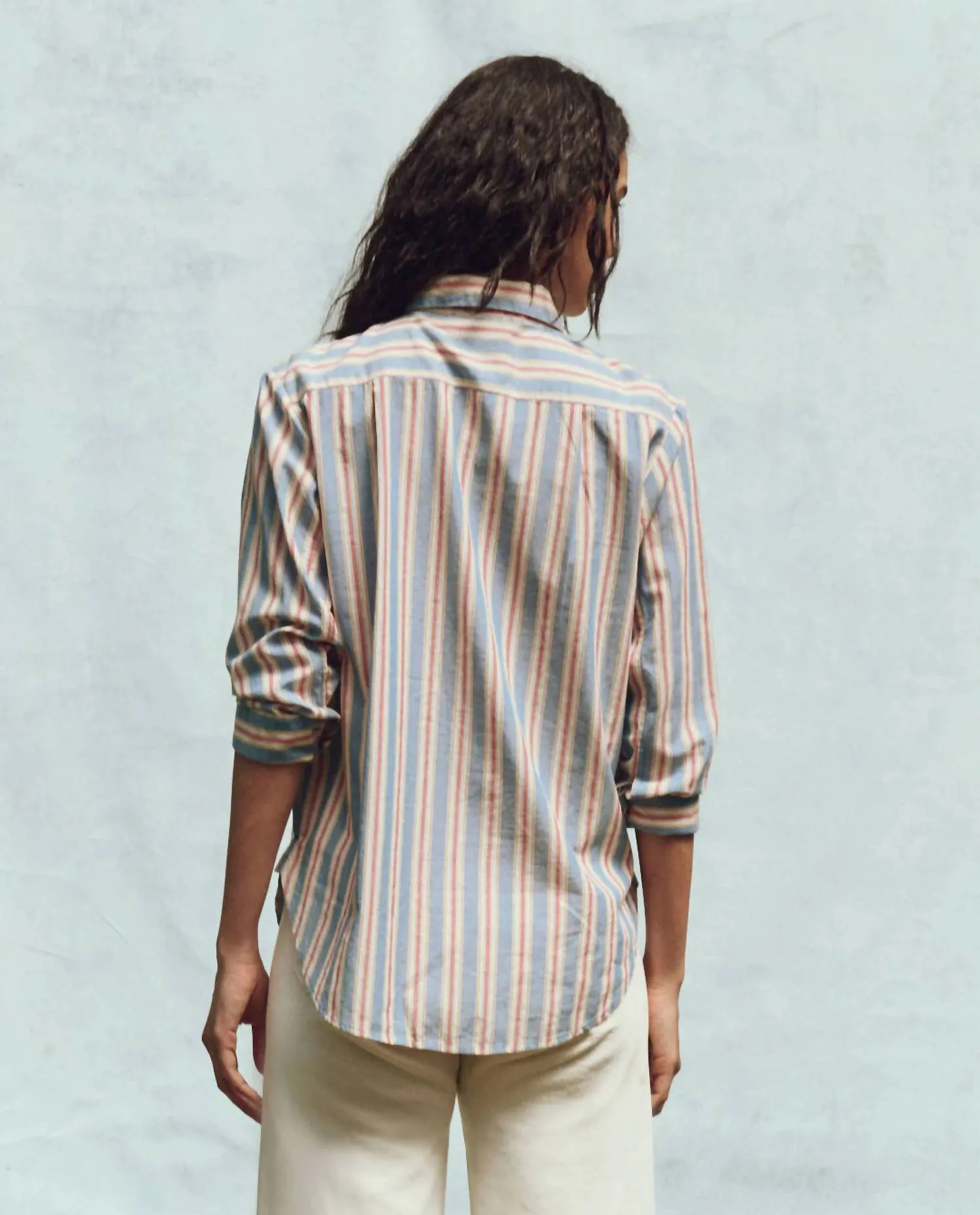 Post Top In Blue Frontier Stripe