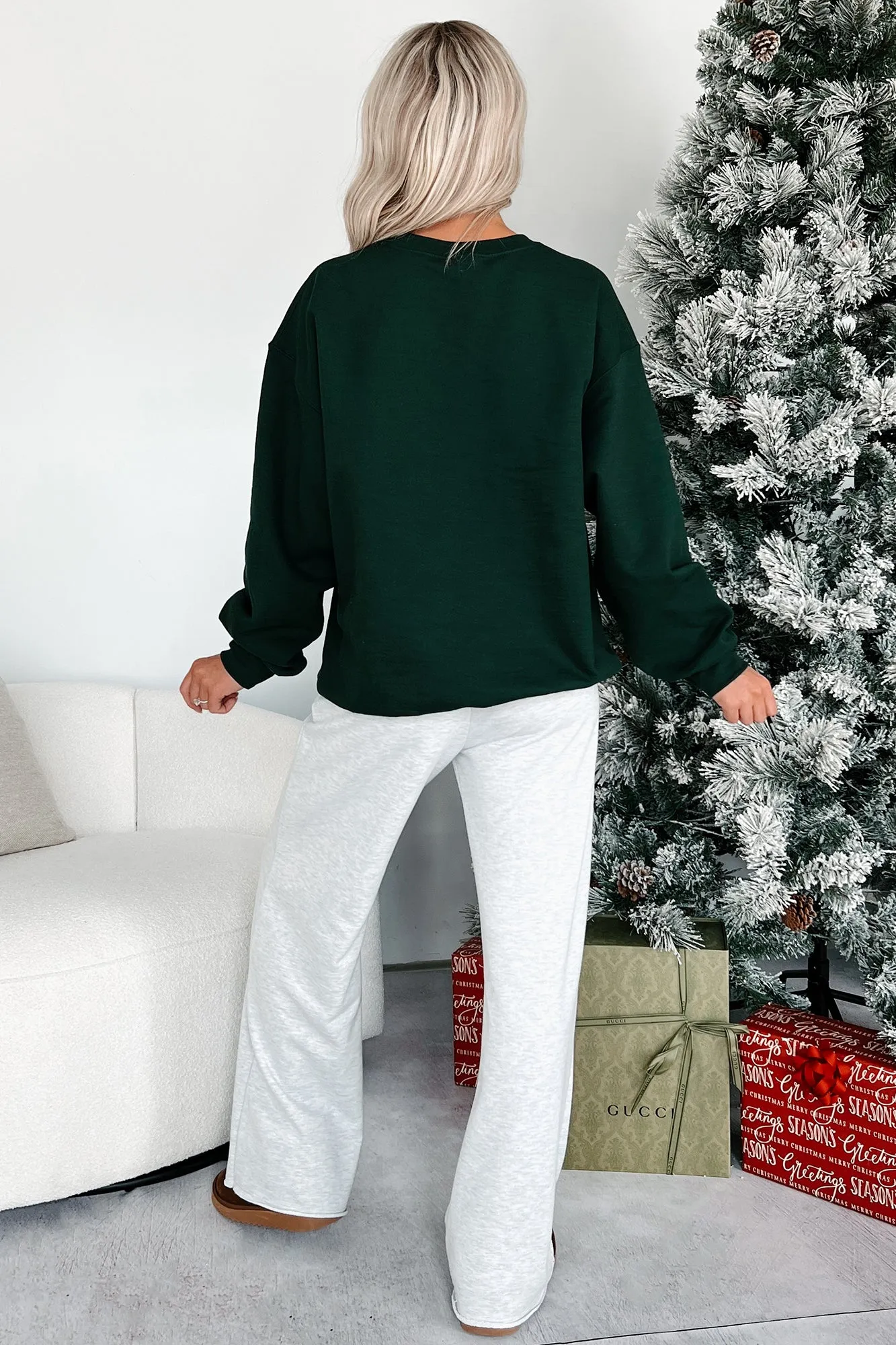 "Christmas Blend Hot Cocoa" Graphic Sweatshirt (Forest)