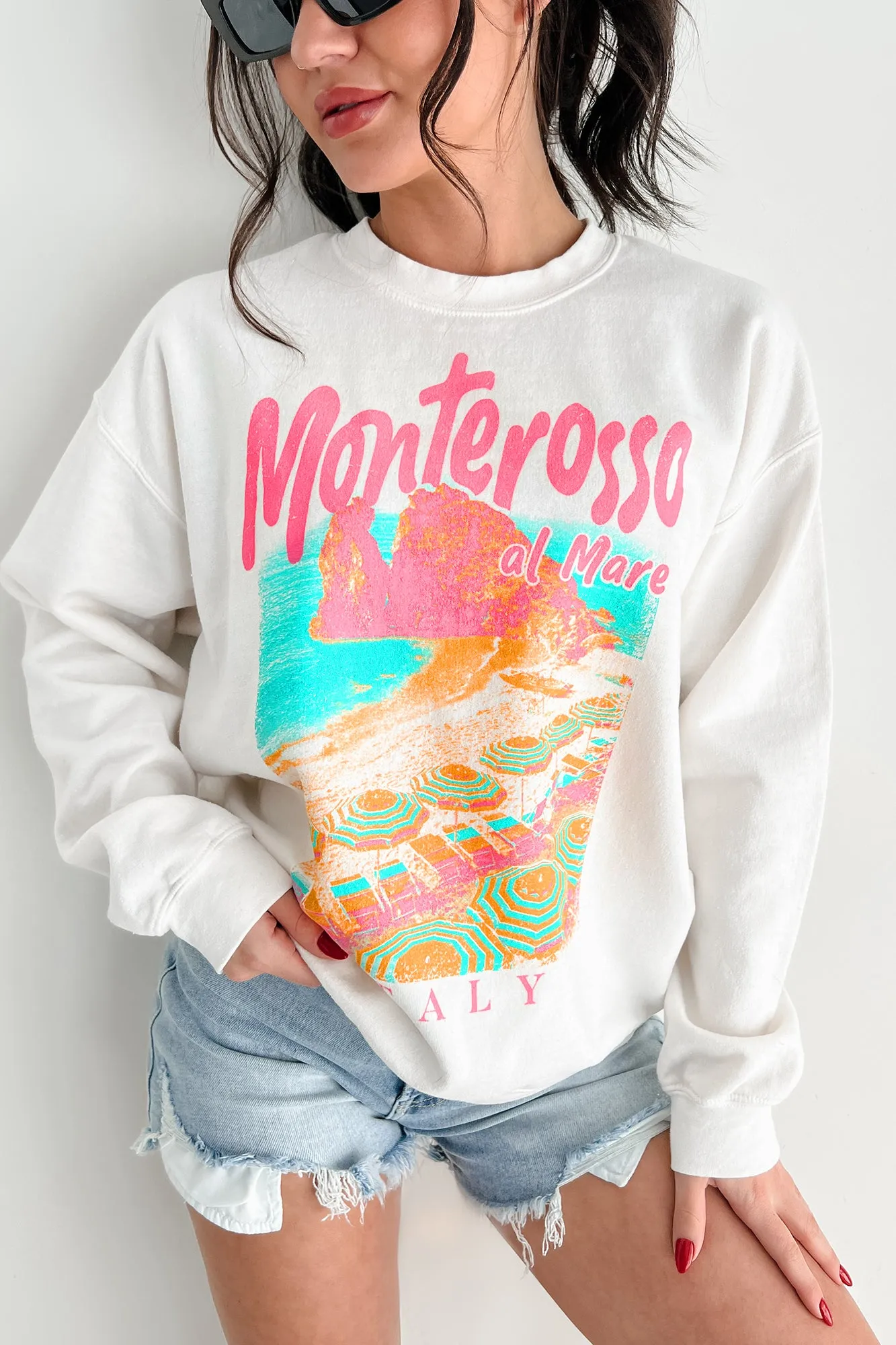 "Monterosso Italy" Graphic Sweatshirt (Ivory)