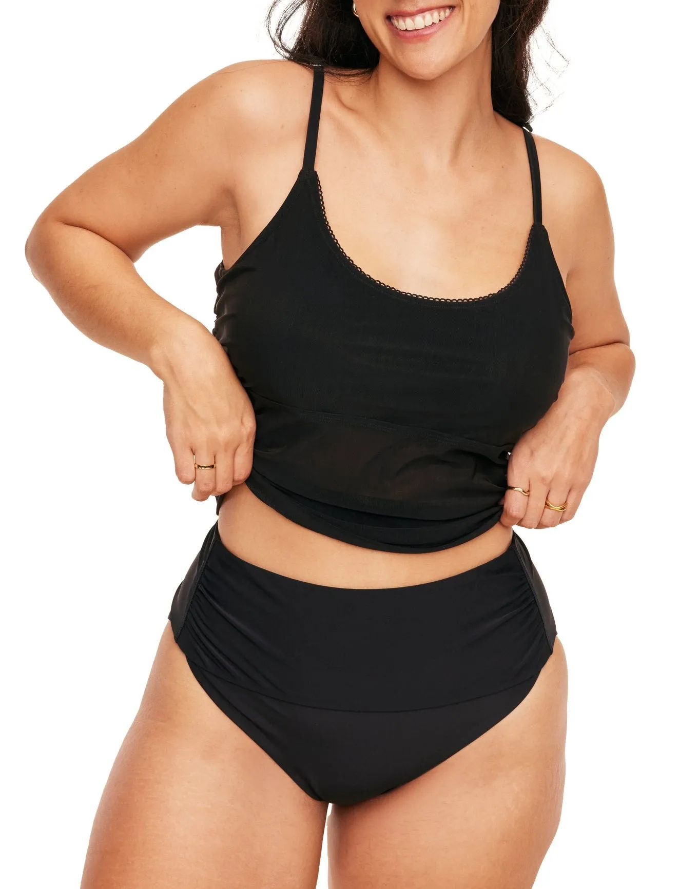 Rainey Women's Plus-Size Swimwear High Waist Bikini Panty