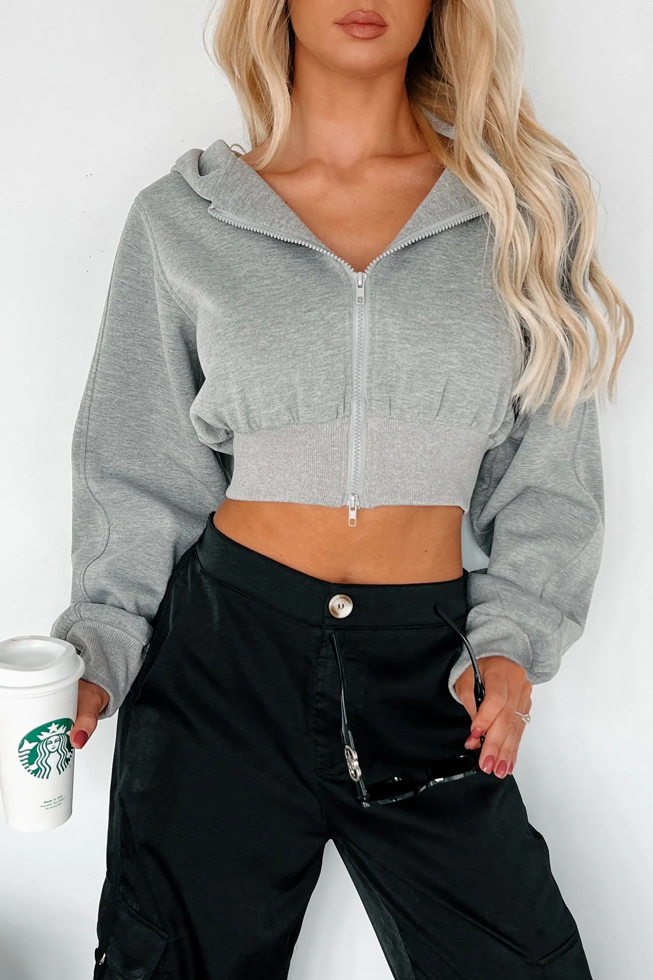 Rather Be Here Zip-Up Hoodie (Heather)