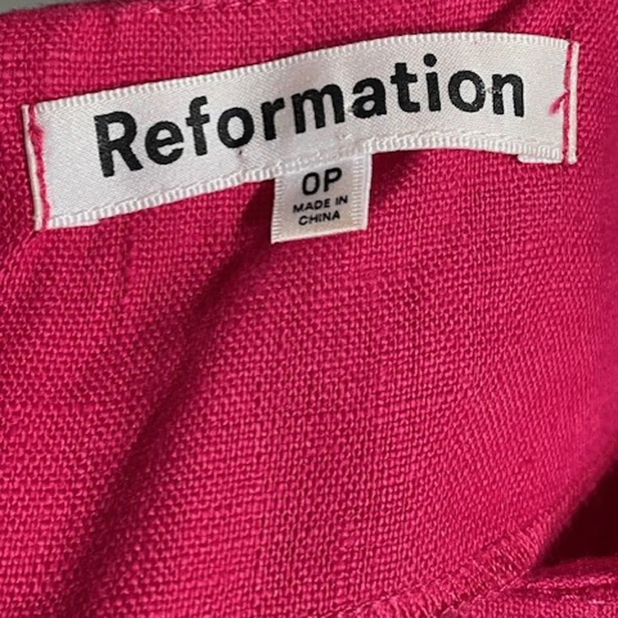 Reformation Sleeveless Top and Wide-Leg Pants Set in Pink Linen
