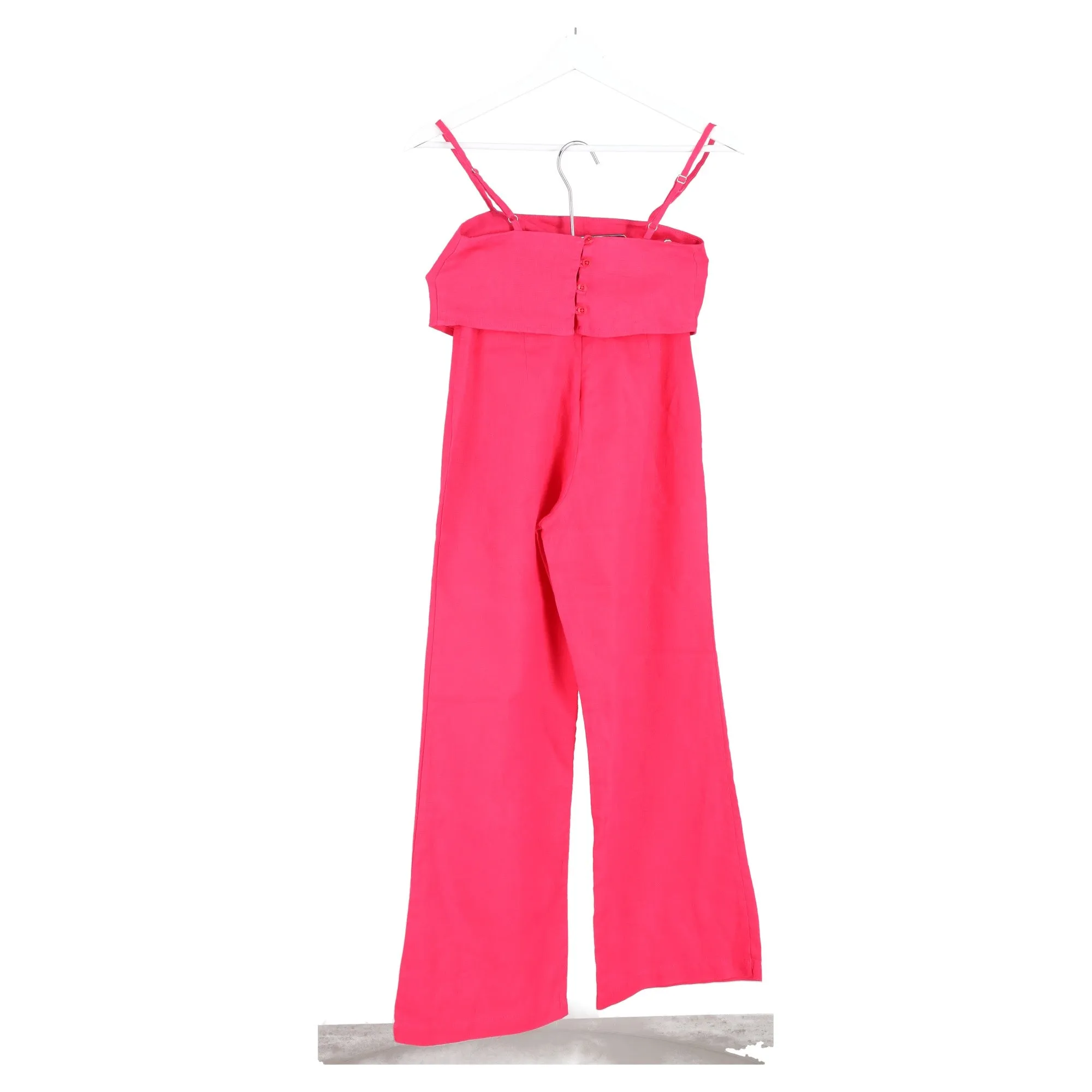 Reformation Sleeveless Top and Wide-Leg Pants Set in Pink Linen
