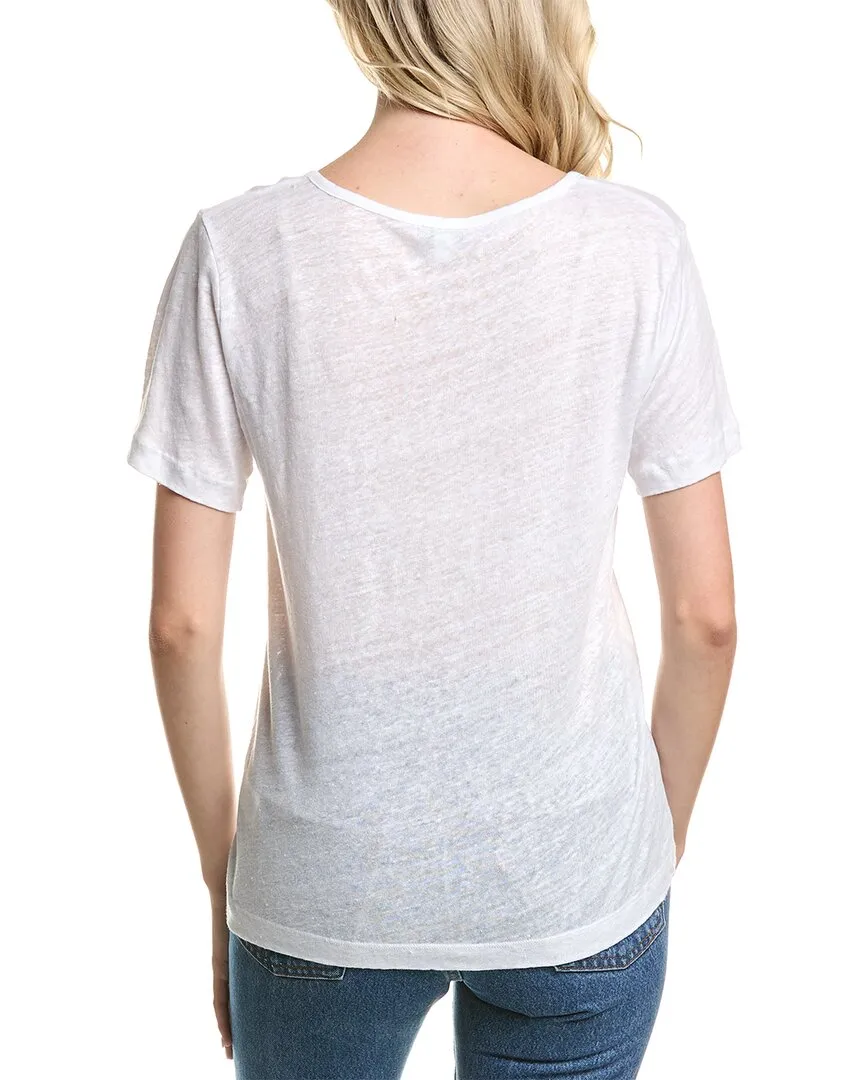 Reiss Frances Linen Scoop Neck Shirt