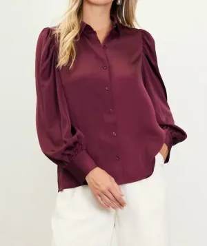 Remmi Blouse In Burgundy