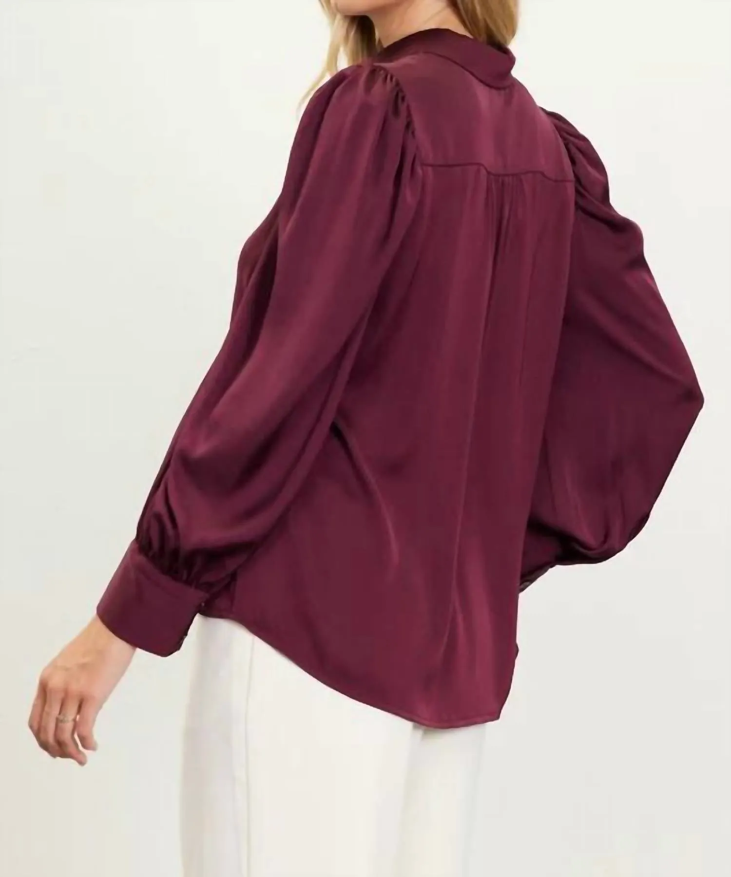 Remmi Blouse In Burgundy