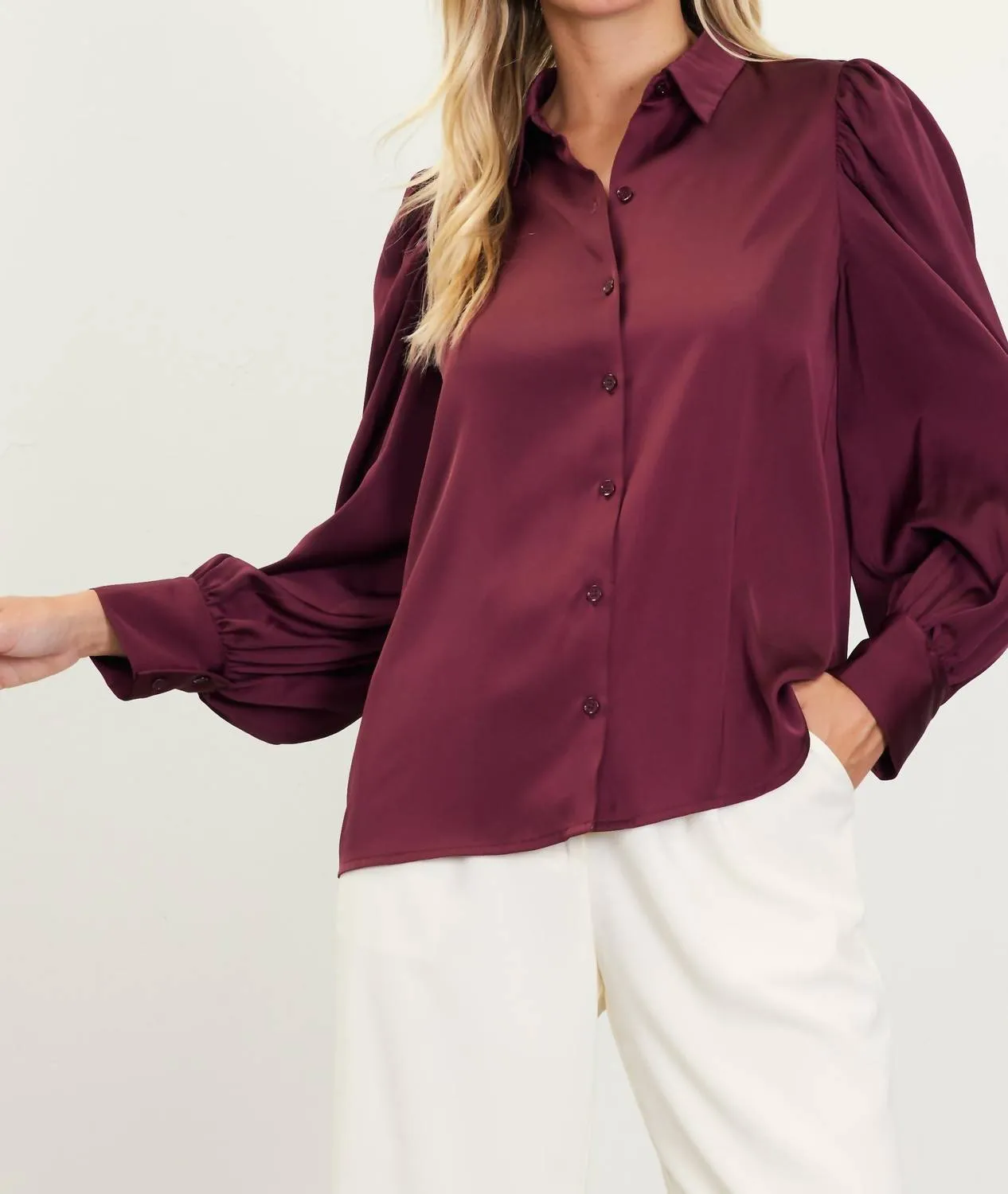 Remmi Blouse In Burgundy