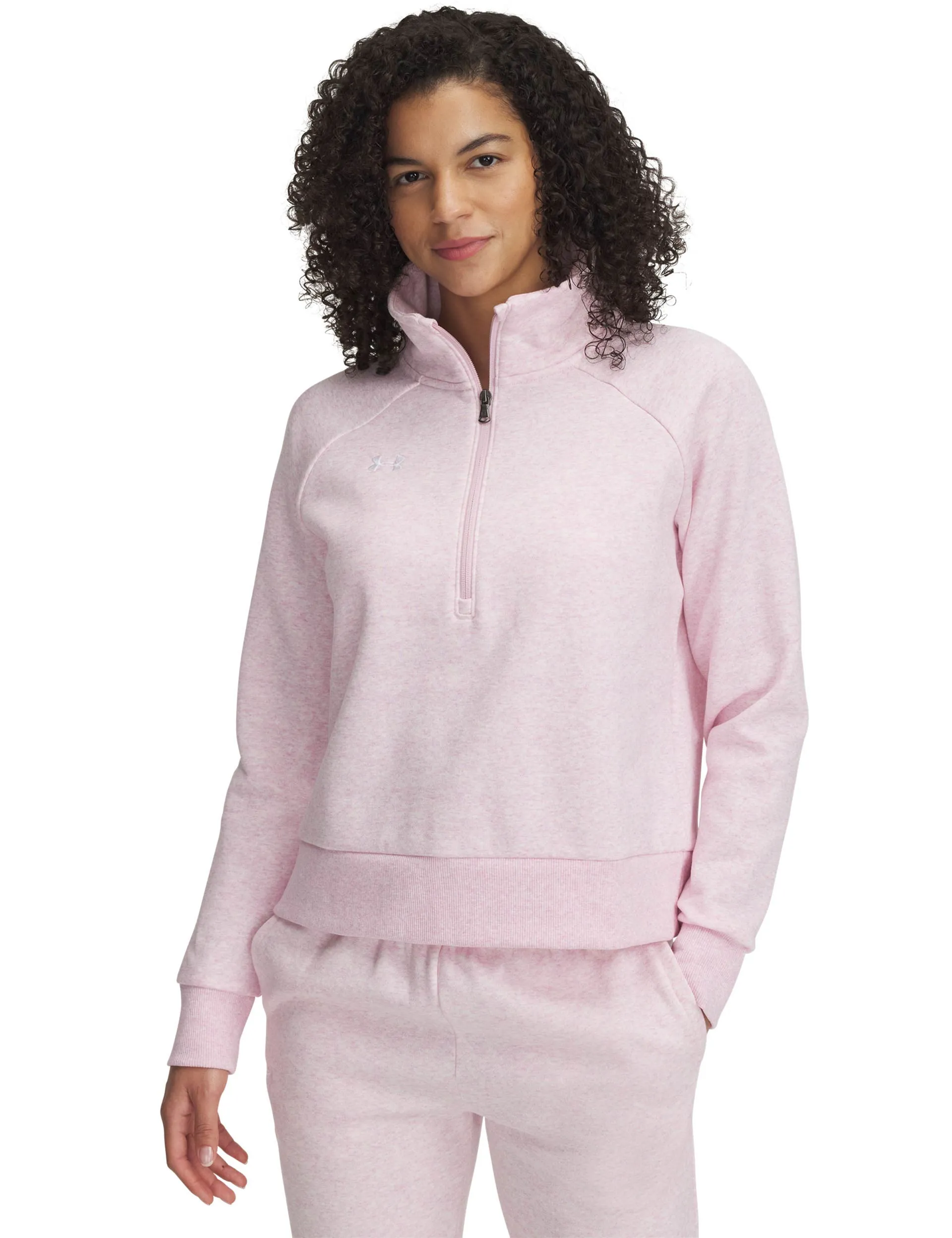 Rival Fleece 1/2 Zip - Prime Pink/White