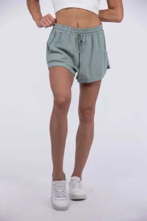 Road Trippin Women's Linen Drawstring Shorts