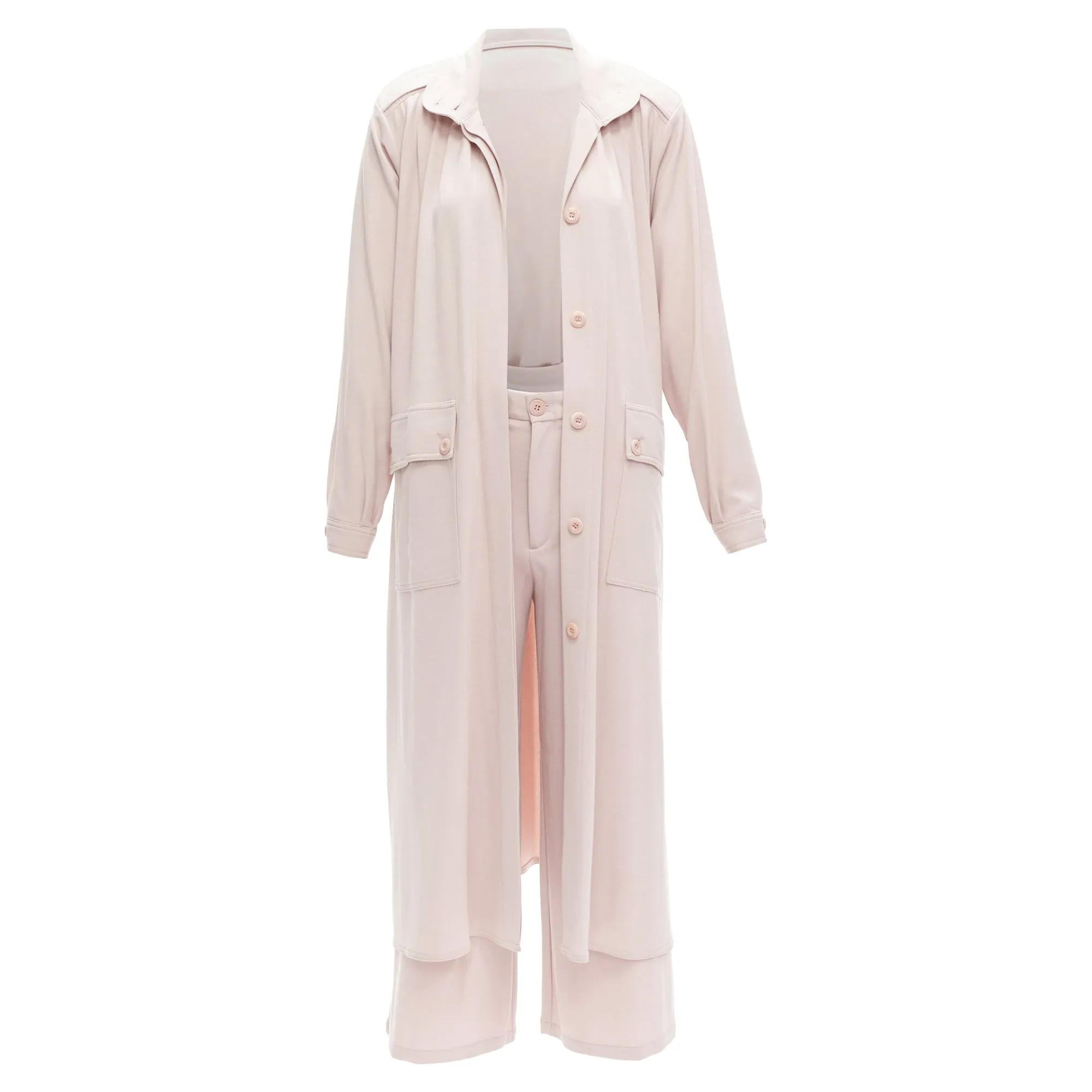 Rodebjer Odessa belted long line robe jacket wide pants set
