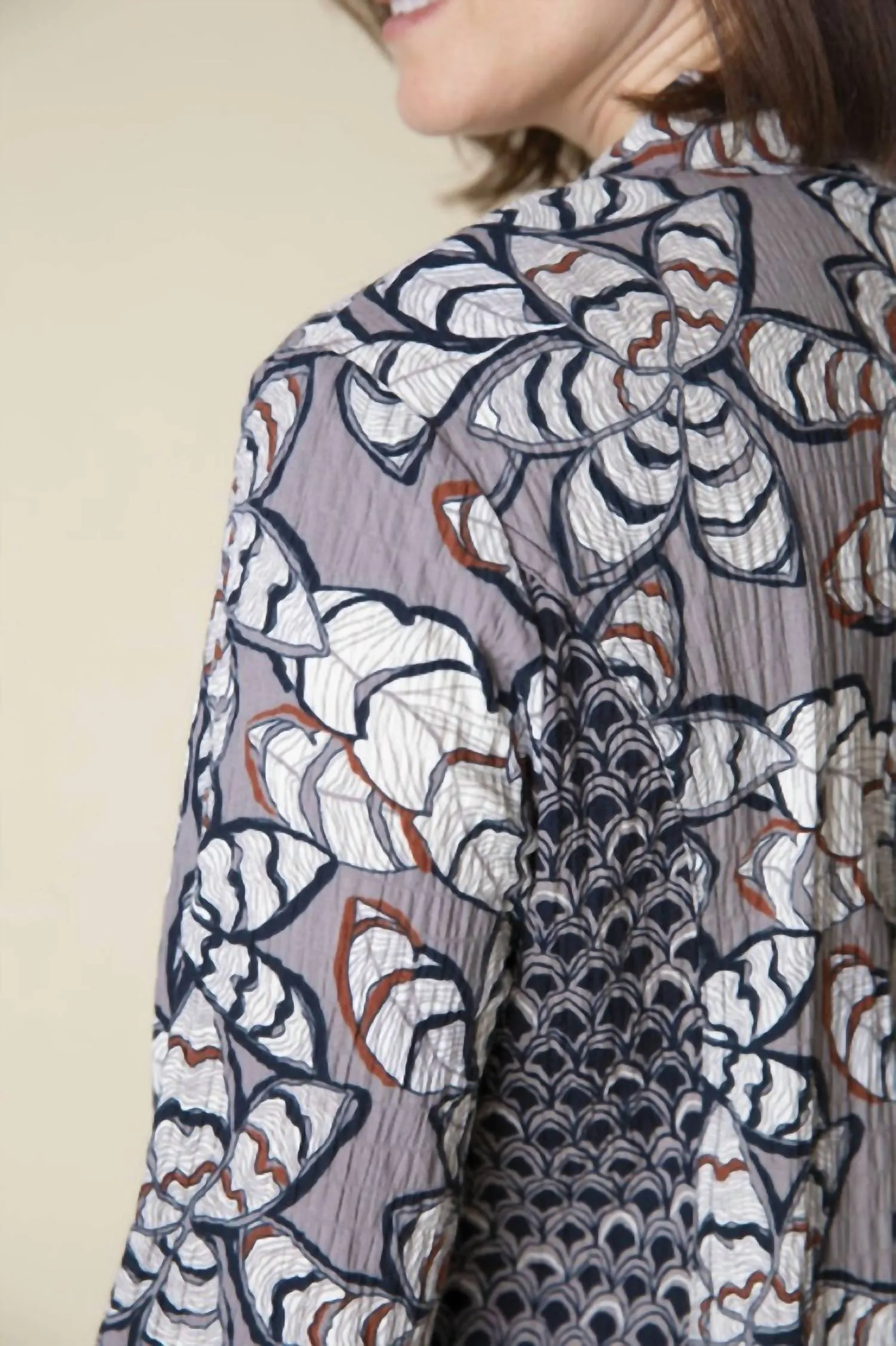 Rustling Leaves Princess Seamed Shirt In Driftwood