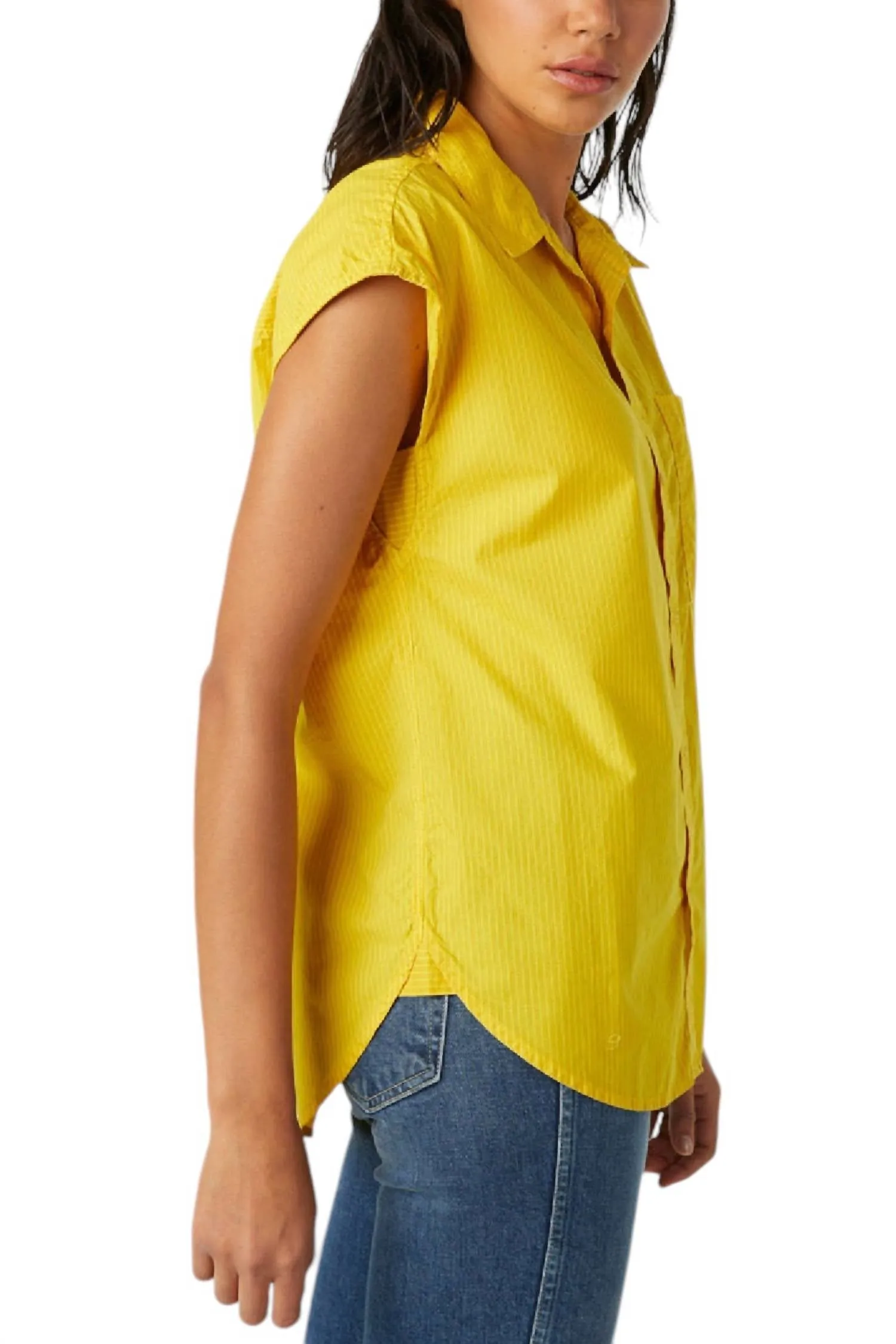 Ruth Sleeveless Shirt In Lemon