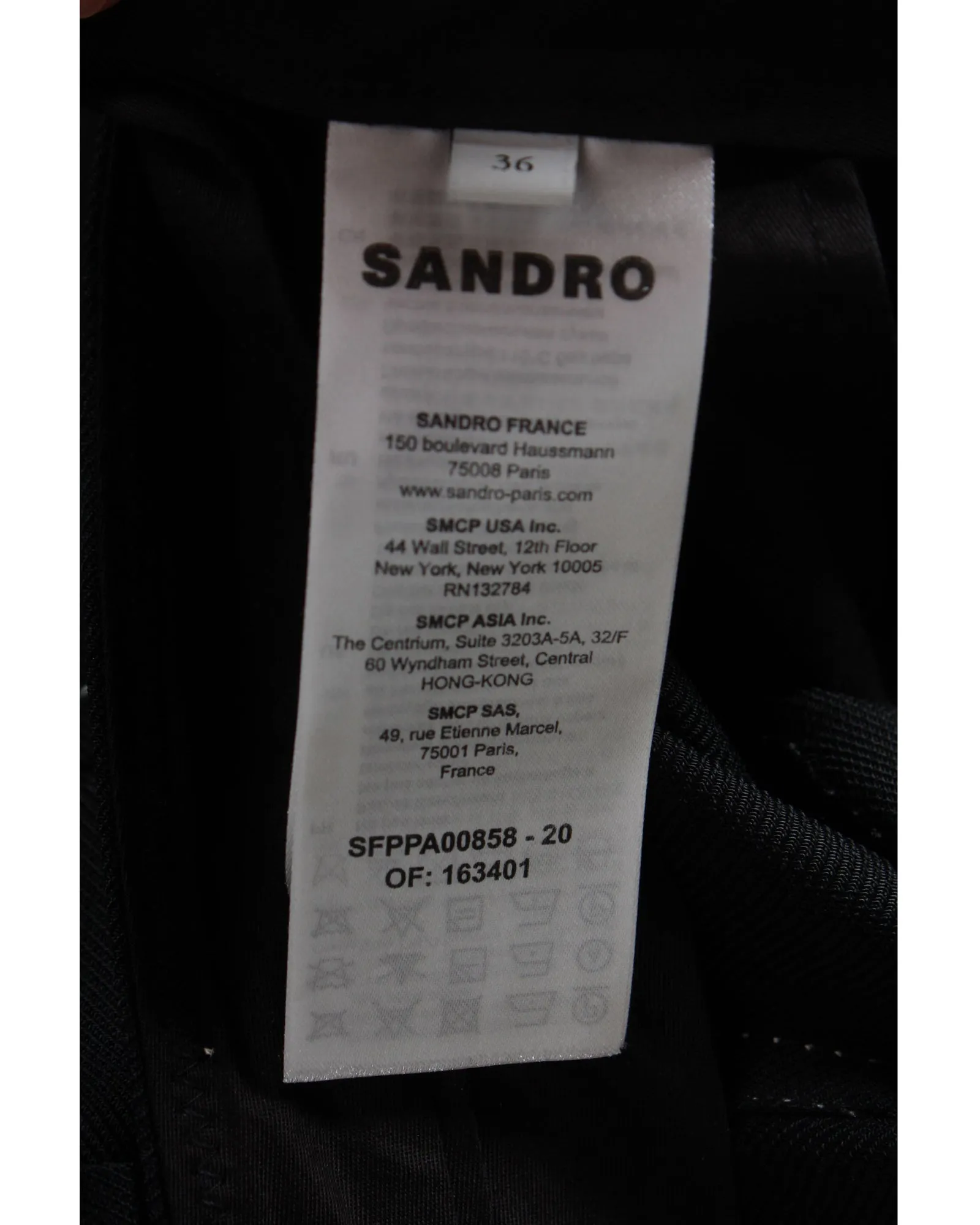 Sandro Straight-Leg Pants in Black Viscose