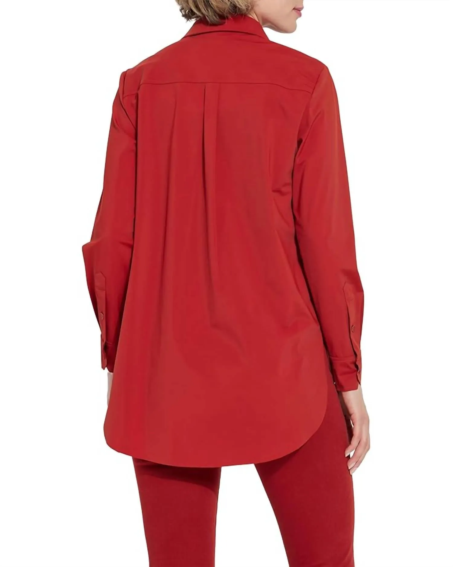 Schiffer Button Down In Matte Red