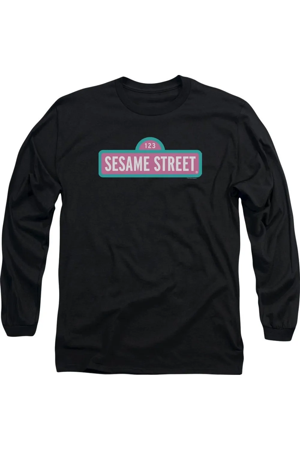 Sesame Street Alt Logo Long Sleeve Adult Tee / T-Shirt