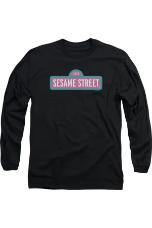Sesame Street Alt Logo Long Sleeve Adult Tee / T-Shirt