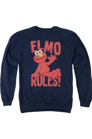 Sesame Street Elmo Rules Adult Crewneck Sweatshirt