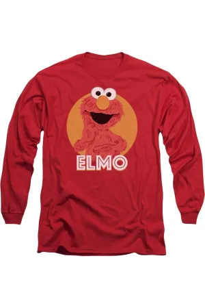 Sesame Street Elmo Scribble Long Sleeve Adult Tee / T-Shirt