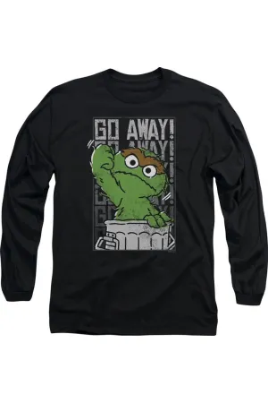 Sesame Street Go Away Long Sleeve Adult Tee / T-Shirt