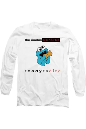 Sesame Street Ready To Dine Long Sleeve Adult Tee / T-Shirt
