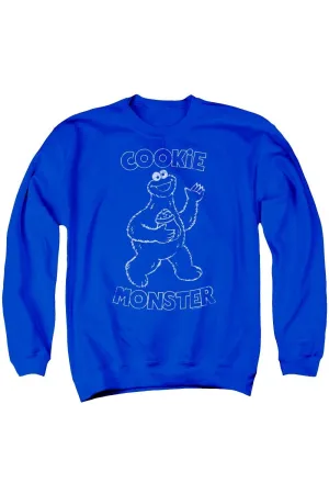 Sesame Street Simple Cookie Adult Crewneck Sweatshirt