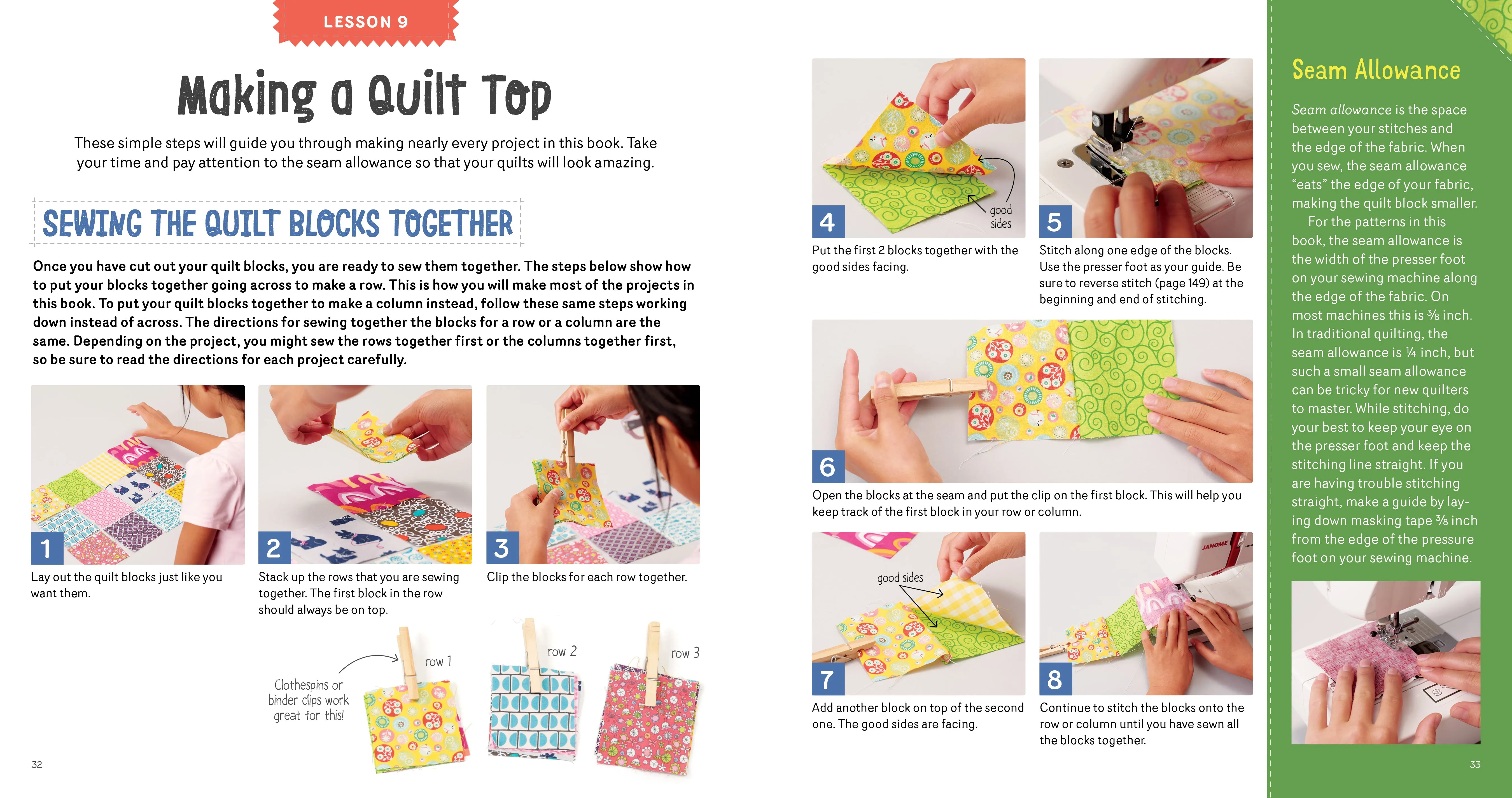 Sewing School Quilts - 15 Projects Kids Will Love To Make