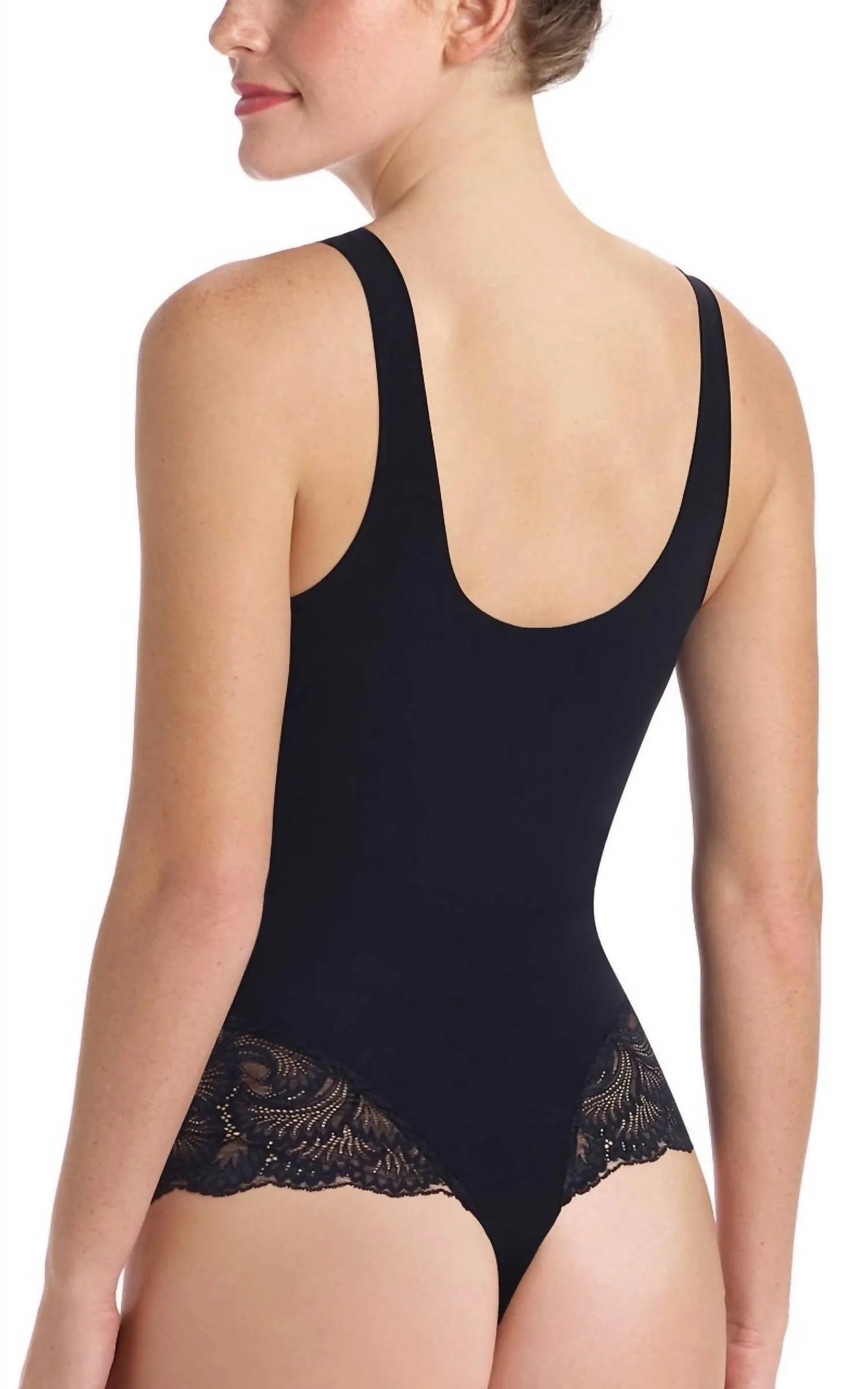 Sexy   Smooth Bodysuit In Black