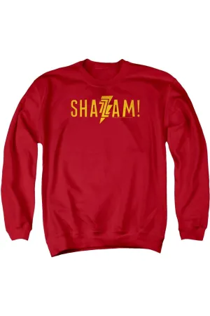 Shazam Movie Flat Logo Adult Crewneck Sweatshirt