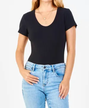 Shiloh Scoop Neck Bodysuit In Black