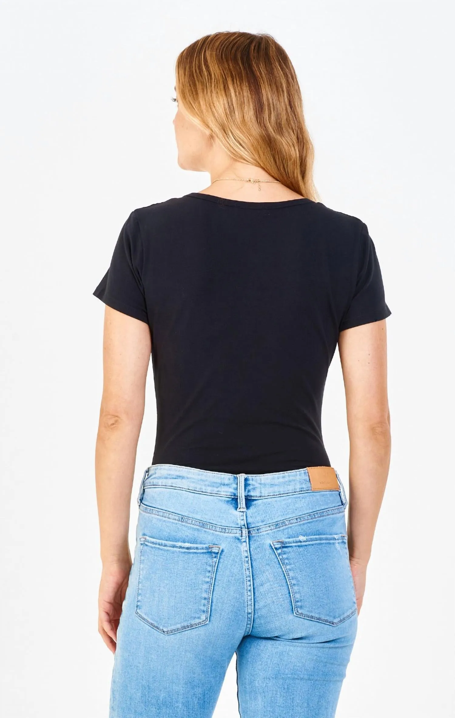 Shiloh Scoop Neck Bodysuit In Black