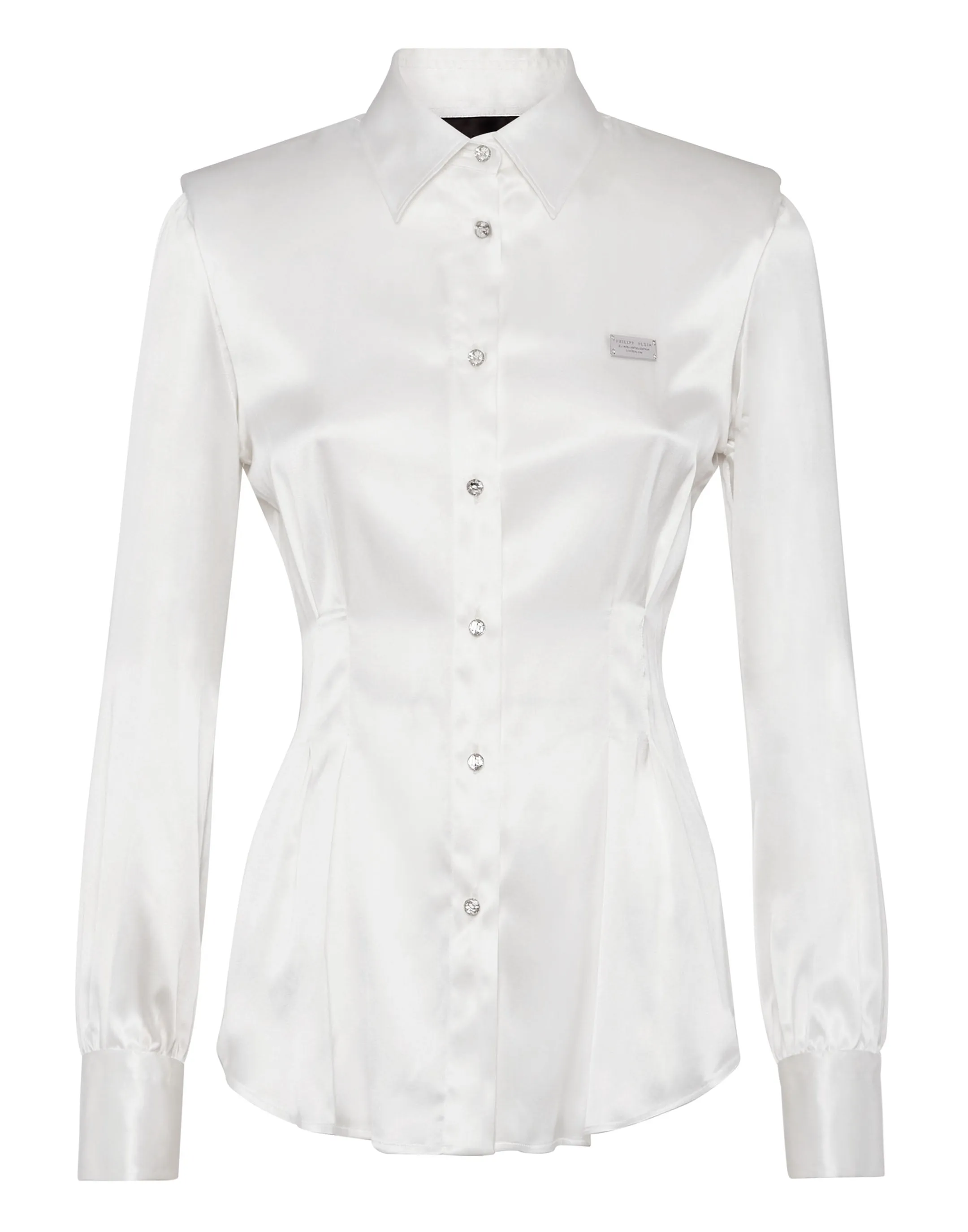 Silk Padded Shoulder Shirt