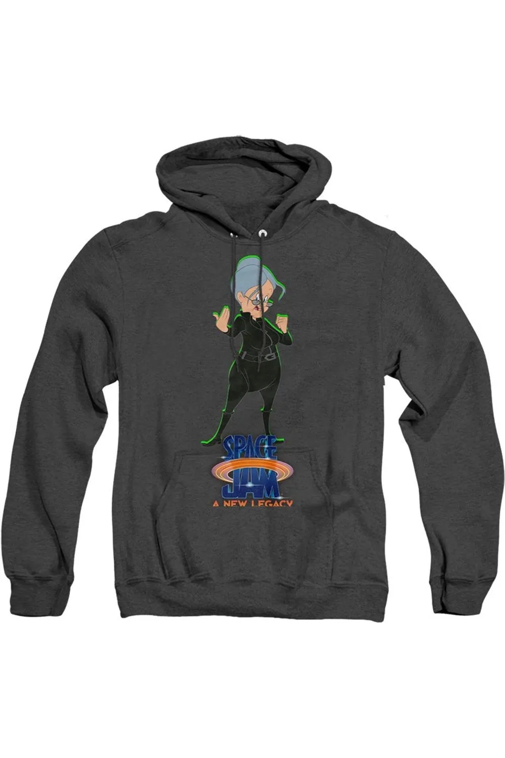Space Jam 2 Granny Matrix Adult Heather Hoodie / Hooded Sweatshirt