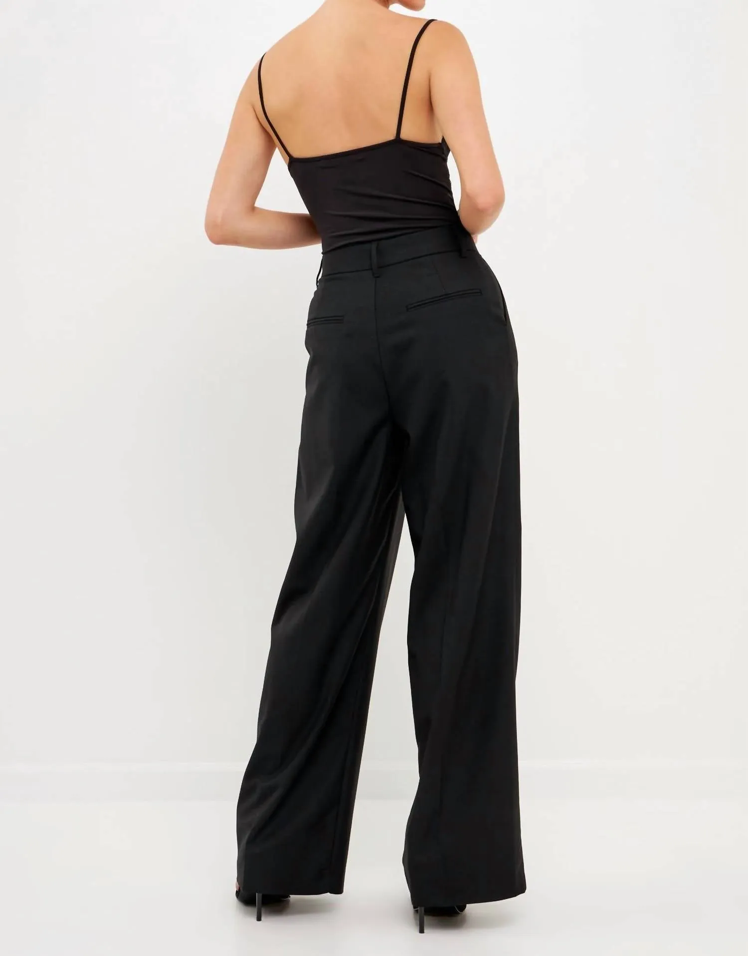 Spaghetti Strap Bodysuit In Black