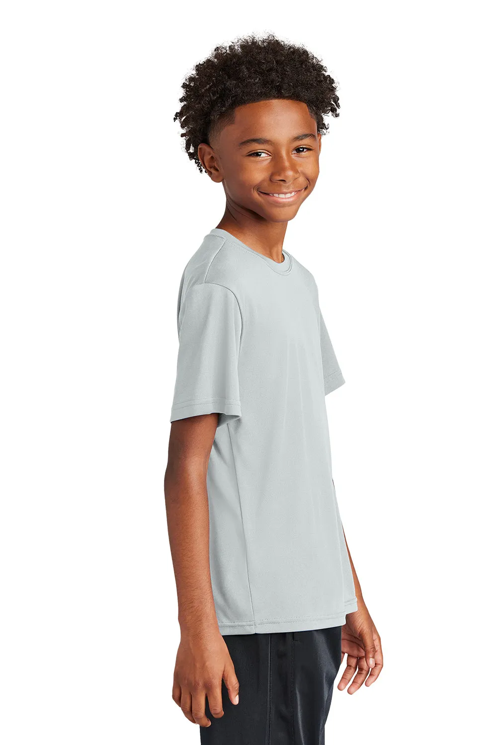 Sport-Tek Youth Competitor Moisture Wicking Short Sleeve Crewneck T-Shirt - Silver Grey