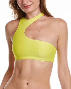 Stella McCartney Glittered Asymmetric Bikini Top