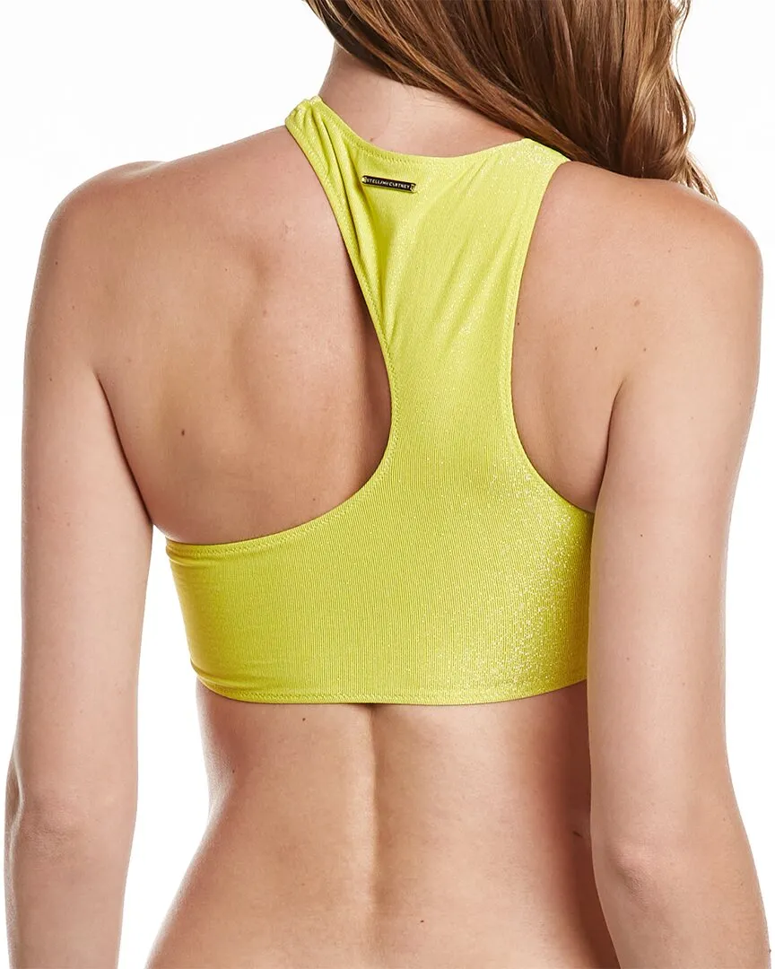 Stella McCartney Glittered Asymmetric Bikini Top