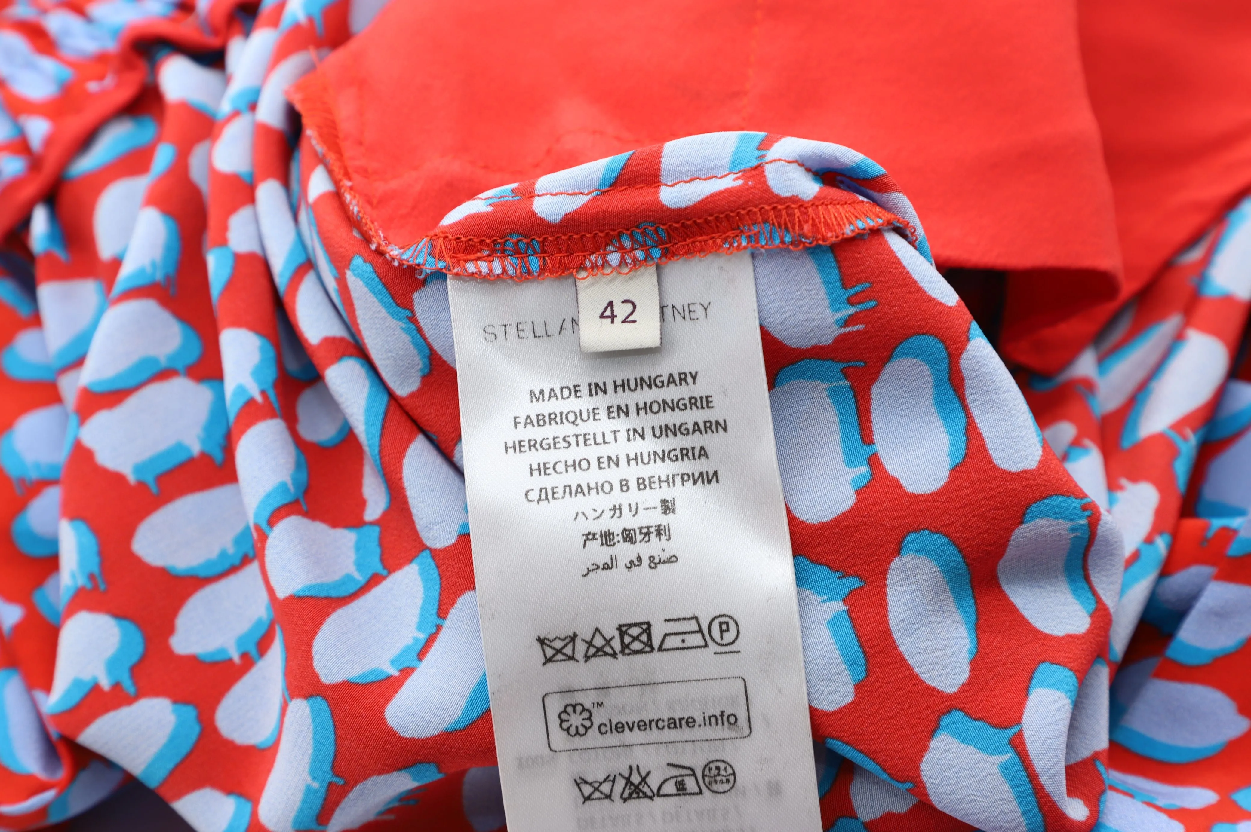 Stella McCartney Printed Pants in Red Cotton