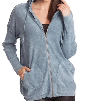 Stonewash Hoodie In Light Blue