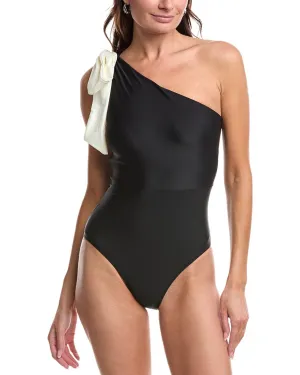 Summersalt The Bow-Shoulder Ruched Sidestroke One-Piece