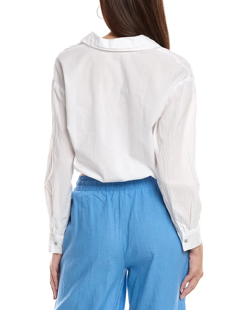 SUNDRY Cinched Waist Button-Down Shirt