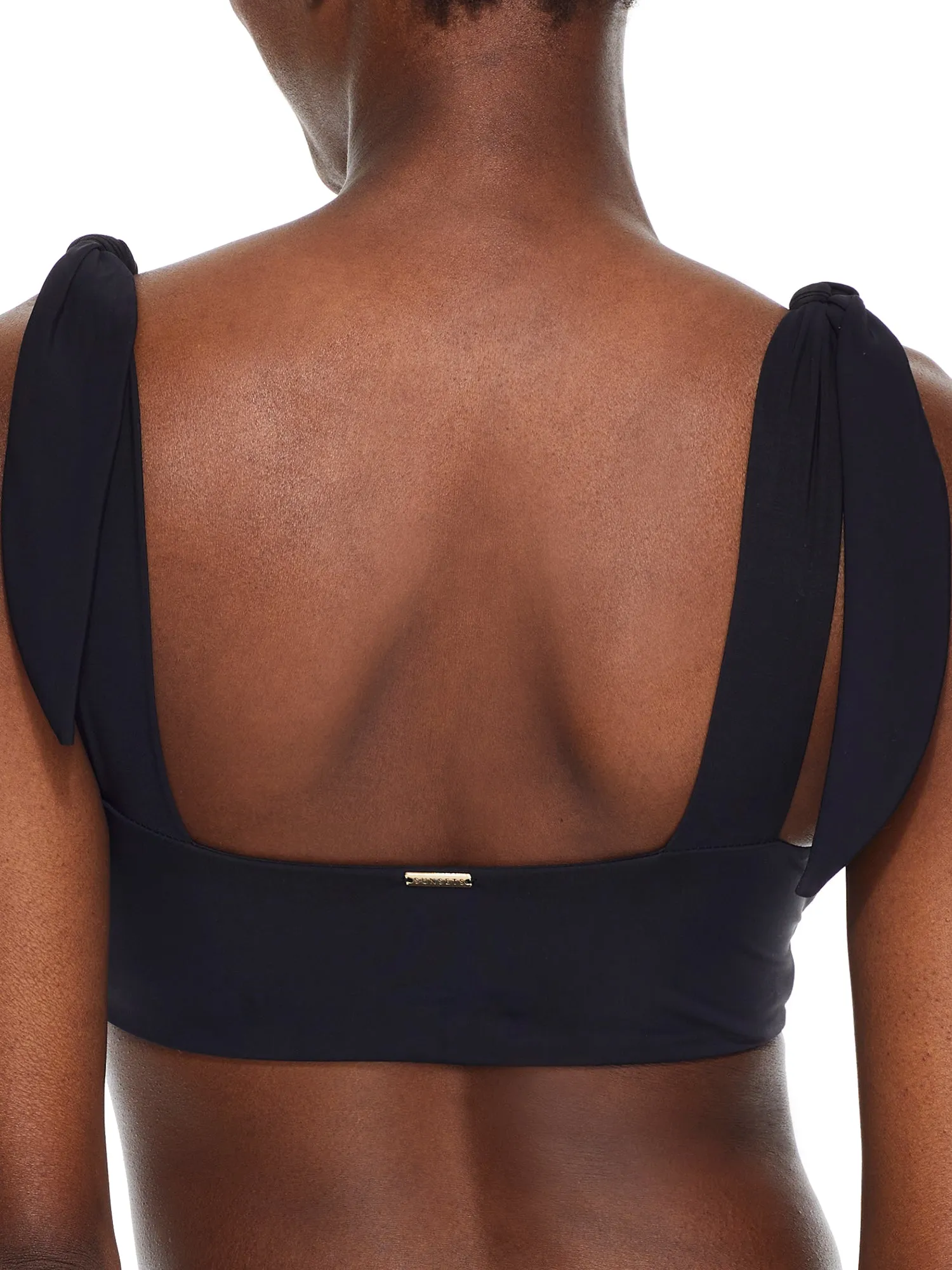 Sunsets Women's Black Lily Wire-Free Bralette Bikini Top