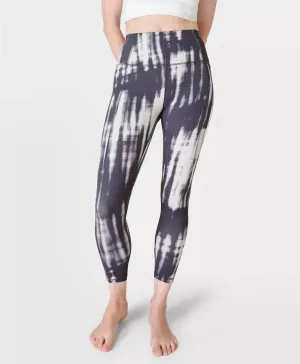 Super Soft 7/8 Yoga Leggings In Grey Bokeh Print