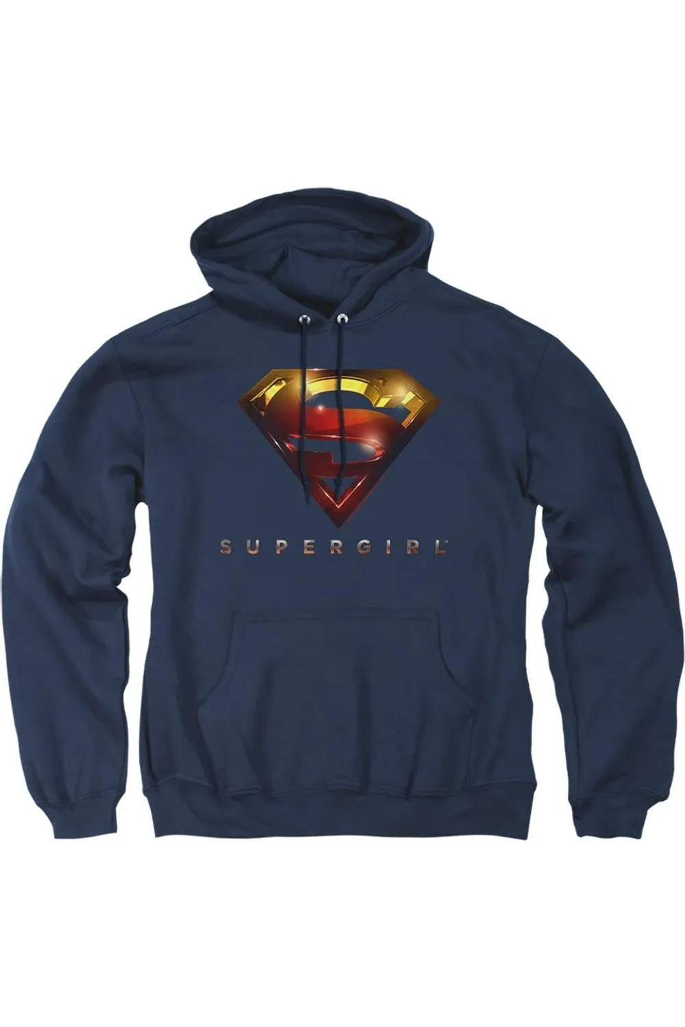 Supergirl Logo Glare Adult Pull Over Hoodie / Hooded Sweatshirt