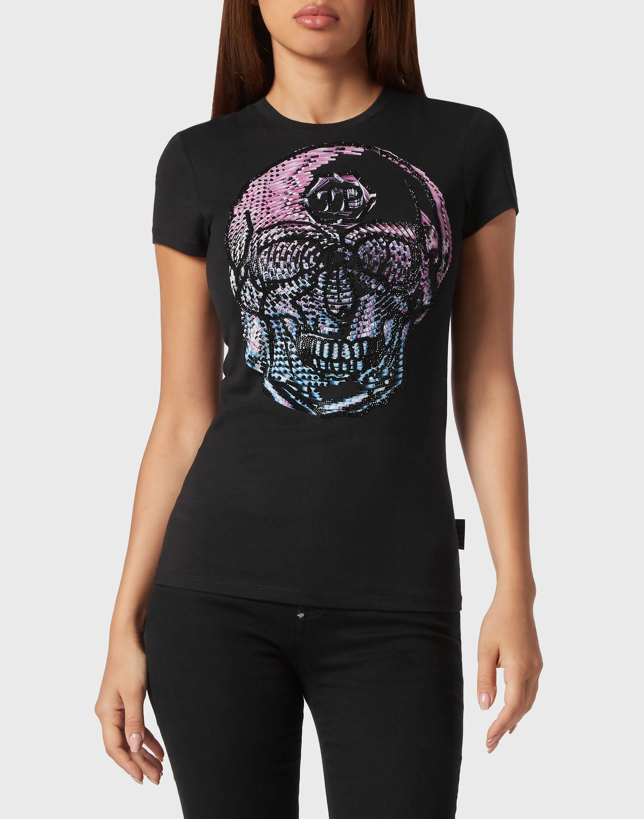 T-shirt Round Neck Sexy Pure Fit Skull