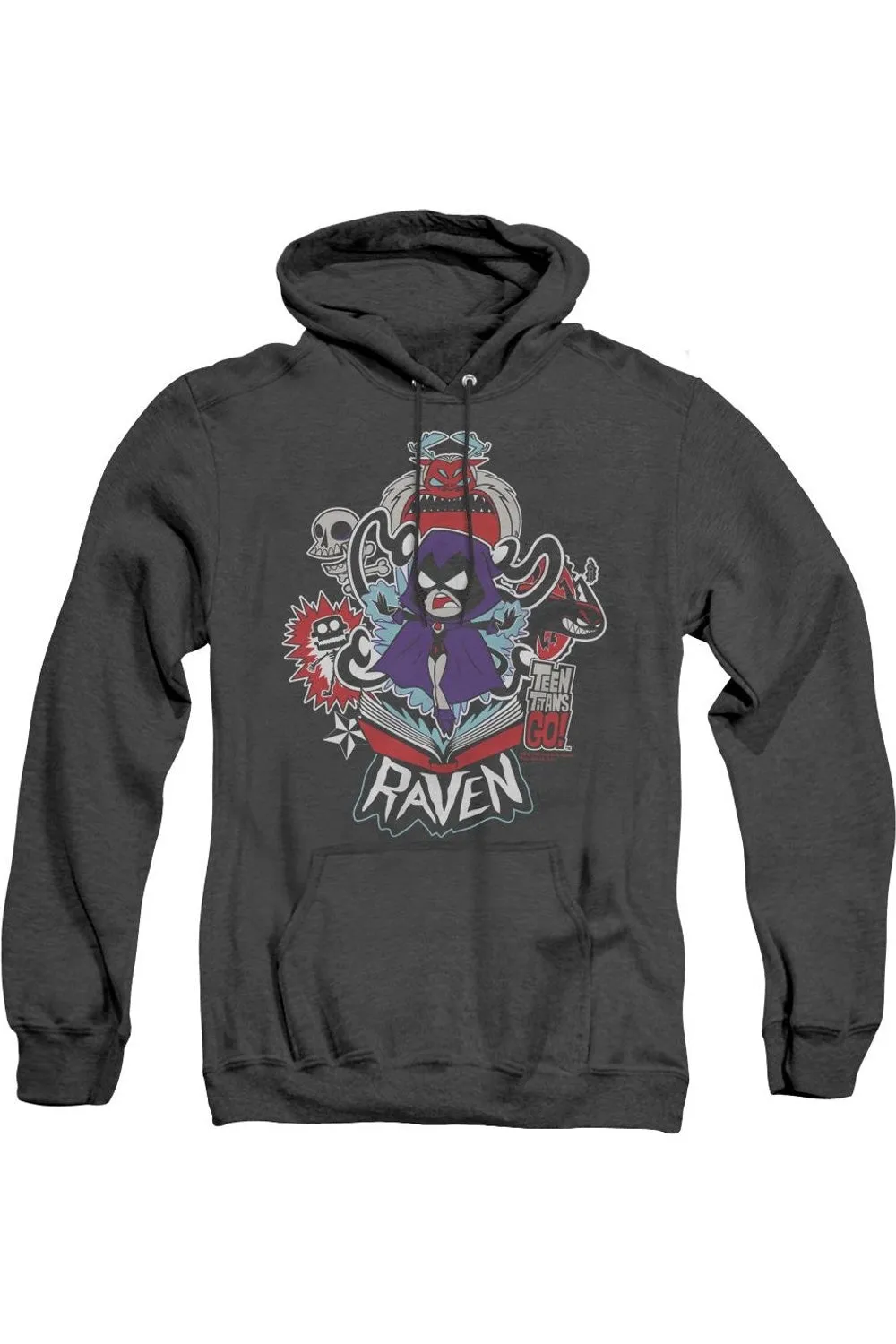 Teen Titans Go Raven Adult Heather Hoodie / Hooded Sweatshirt