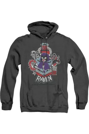 Teen Titans Go Raven Adult Heather Hoodie / Hooded Sweatshirt
