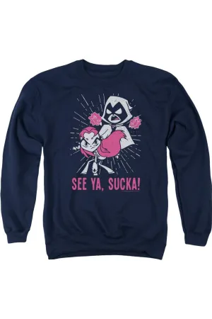 Teen Titans Go Suckas Adult Crewneck Sweatshirt